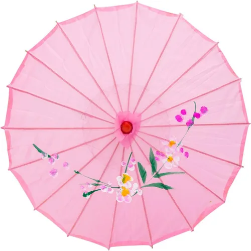Vista 21 de THY COLLECTIBLES Sombrilla china japonesa de 33 pulgadas para bodas, fotografías, disfraces, cosplay, decoración y otros eventos (azul)