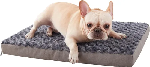 Vista 21 de Cama refrescante para perros grandes, cama ortopédica de espuma viscoelástica para mascotas con funda extraíble lavable, ideal para perros Rosa