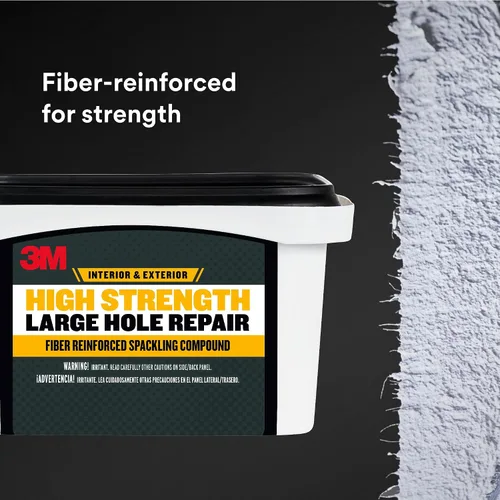 Vista 4 de 3M Compuesto reforzado con fibra de alta resistencia, 12 onzas., ideal para grietas de reparación de agujeros grandes y superficies dañadas