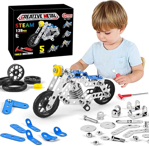 Vista 8 de Ferthor Fun Juguetes de Construcción STEM para Niños de 8-12 Años, Conjuntos Creativos Serie de Camiones de Bomberos Kit de Modelo, Juguetes