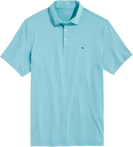 Vista 56 de Vineyard Vines Polo Bradley Stripe Sankaty para hombre Ocean Breeze Tejeda
