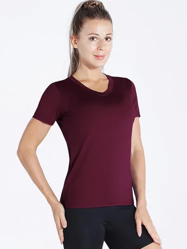Vista 2 de CADMUS - Camisetas de compresión para mujer, paquete de 3/4/5 unidades, para correr, atléticas, de manga corta, para entrenamiento, yoga, gimnasio