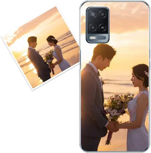 Vista 53 de Funda personalizada compatible con Oppo A1 Pro, fundas de teléfono personalizadas con imagen de foto, imagen de texto, cubierta transparente
