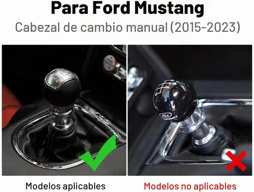 Vista 2 de AIRSPEED Para Mustang - Cubierta de la perilla de la palanca de cambios de fibra de carbono, accesorios interiores, calcomanía para Ford Mustang