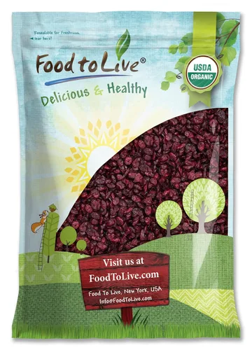 Vista 7 de Food to Live Arándanos Rojos Secos Orgánicos, 5 Libras – Sin OGM, Kosher, Sin Azufre, a Granel