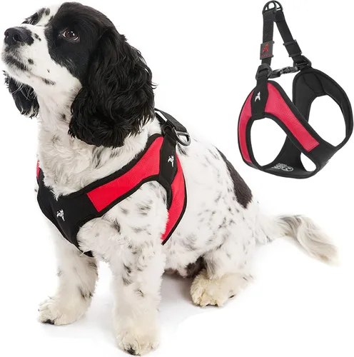 Vista 6 de Gooby Escape Free Easy Fit - Arnés para perro con fácil ajuste, color negro, talla XS, sin tirones, con hebilla de liberación rápida, perfecto