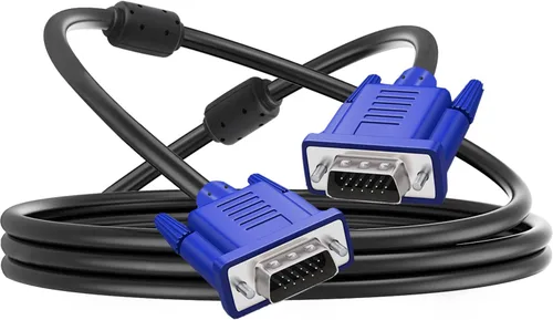 Vista 8 de Cable de monitor VGA a VGA HD15 macho a macho para TV computadora proyector (1.5 pies)