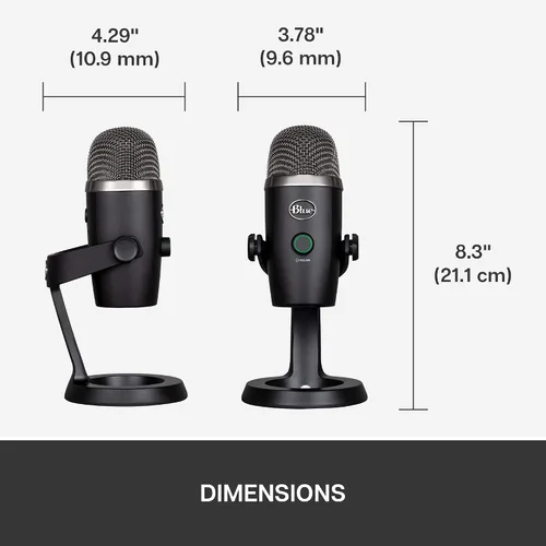 Vista 10 de Logitech for Creators Blue Yeti Nano - Micrófono USB para juegos, transmisión, podcasting, Twitch, YouTube, Discord, grabación para PC y Mac, Plug &