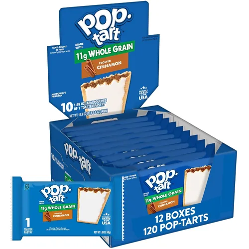 Vista 12 de Pop-Tart hecha con pasteles de grano entero, tostadora, arándano esmerilado, 1.76 onzas (120 unidades)