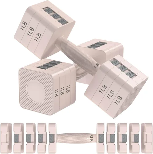 Vista 10 de Hezeyferg Adjustable Dumbbells Set for Women/Men Home Gym Azul