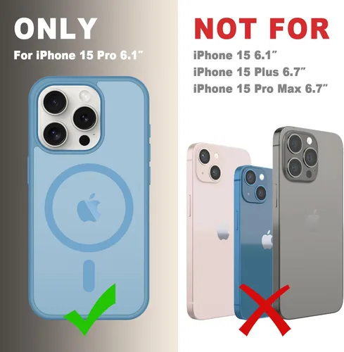 Vista 1382 de Funda para Google Pixel 10 Pro XL, cubierta magnética mate, color negro Fit for MagSafe, Screen Protector included, Shockproof Military Grade