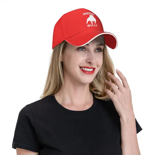 Vista 8 de American Bully Sandwich Cap Outdoor Leisure Adjustable Baseball Hip Hop Cap Unisex Black