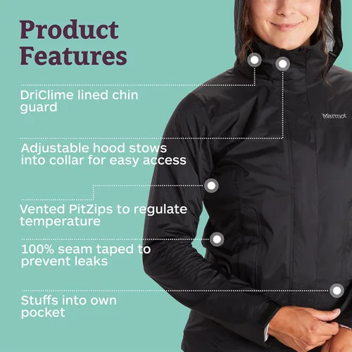 Vista 4 de MARMOT Chaqueta impermeable Precip para mujer