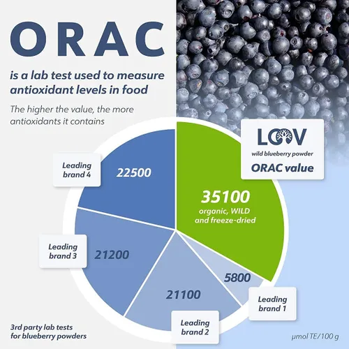 Vista 4 de LOOV Paquete – 2 artículos en polvo orgánico de arándanos silvestres y copos de levadura nutricional orgánica no fortificada