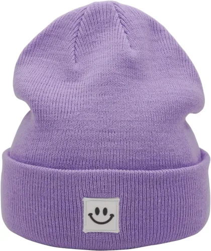 Vista 4 de MaxNova Knit Beanie Hat with Smile Face for MenWomen