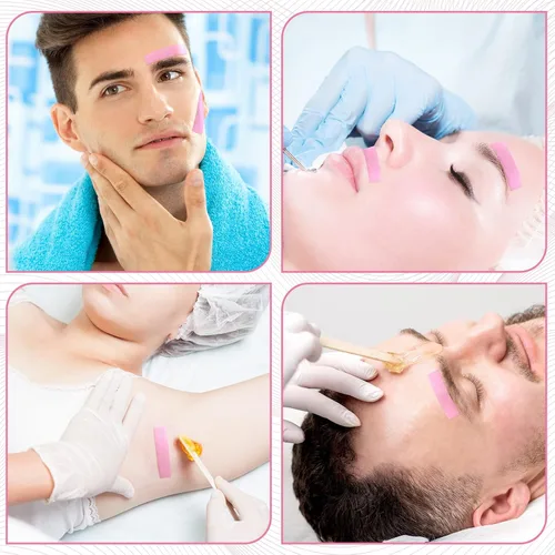 Vista 6 de Maitys 400 tiras de cera para cejas, depilación de cejas, tiras faciales de papel de cera para mujeres y hombres, labios y cara