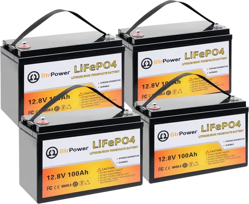 Vista 12 de Batería de litio de 12 V, batería LiFePO4 de ciclo profundo 5000+ con BMS integrado de 100 A para almacenamiento en el hogar, motor de arrastre, RV