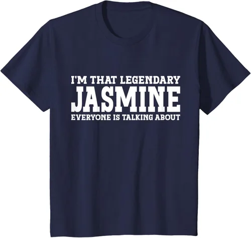 Vista 67 de Jasmine Personal Name - Camiseta divertida de jazmín para mujer y niña, Negro