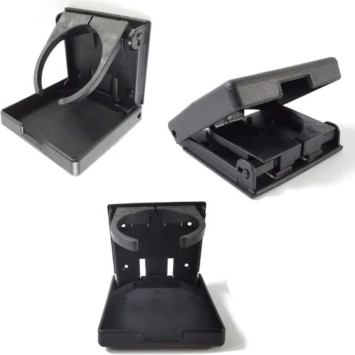 Vista 2 de TIHOOD 4 soportes plegables ajustables para bebidas, portavasos ajustables para marina, barco, caravana, coche, camiones, caravanas, camionetas