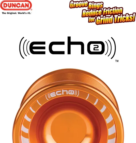 Vista 2 de Duncan Toys Echo 2 - Yoyó [negro], sin respuesta de nivel profesional, rodamiento cóncavo