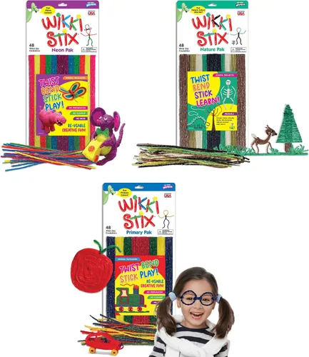 Vista 10 de WikkiStix Neon Pak de 48.
