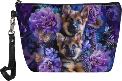 Vista 25 de Upetstory Bolsa de maquillaje de animales, bolso pequeño de cuero para cosméticos de viaje para niñas y mujeres, bolso de mano para lápiz labial