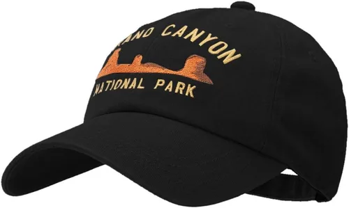 Vista 2 de e4Hats Gorra de algodón teñida con pigmento no estructurado bordado del Gran Cañón