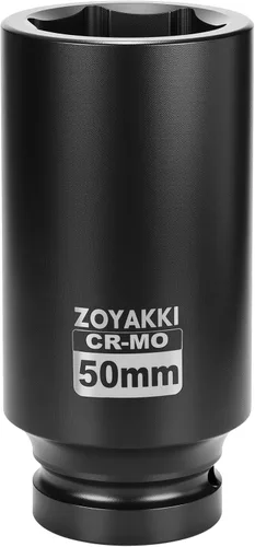 Vista 72 de 1/2" Drive 1-1/2" Deep 6 Pt CR-MO SAE Socket de impacto para tuercas de eje