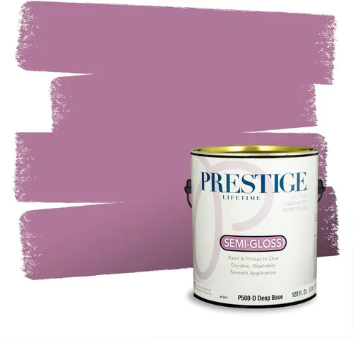 Vista 169 de Prestige Paints Pintura exterior e imprimación en uno, 1 galón, plano, coincidencia comparable de Valspar* Amber Rose*