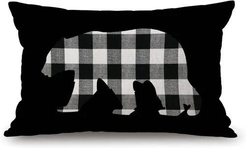Vista 12 de Solekla Jcp152 - Funda de cojín decorativa de lino y algodón con diseño de pinos en acuarela para sofá, cama, 12 x 20 pulgadas