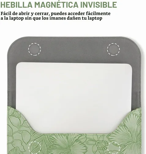 Vista 2 de MOSISO - Funda para laptop de 13.3 pulgadas, 13-13.3 pulgadas, con bolsa pequeña Verde salvia