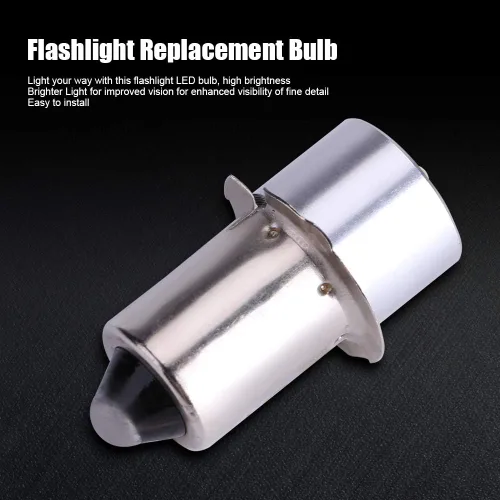 Vista 2 de Linterna de 18 V Super brillante LED reemplazo bombilla actualización, luz de trabajo de emergencia, antorchas de alto brillo 5W 6-24V P13.5S