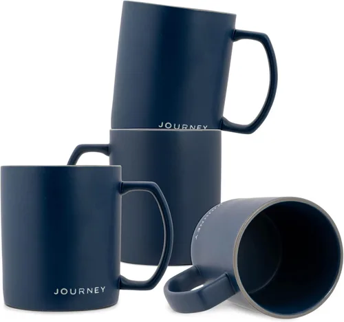 Vista 8 de Lighthouse Christian Products Simply Yours Pray - Taza de café de cerámica de 18 onzas, paquete de 4, color negro medianoche