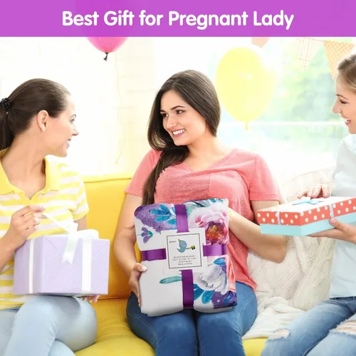 Vista 3 de Manta mensual de hitos para bebé, 51 x 40 pulgadas, manta de regalo para baby shower, manta de felpa suave para niños y niñas, mantas unisex