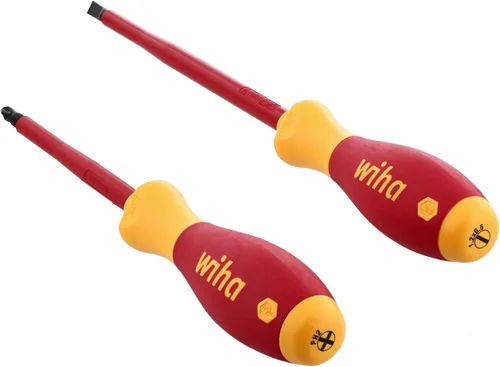 Vista 4 de Wiha 33580 Juego de 2 destornilladores aislados SoftFinish ranurados y Phillips Slotted y Phillips