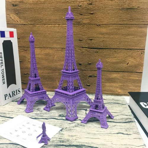 Vista 3 de AOLI Estatuas de estilo de la Torre Eiffel de París de Francia, modelo Landscrape, escultura (12.6 in, 3 colores)