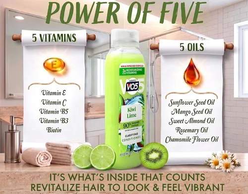 Vista 7 de Herbal Escapes - Acondicionador para exprimir Kiwi Lime de Alberto Vo5, 15 onzas