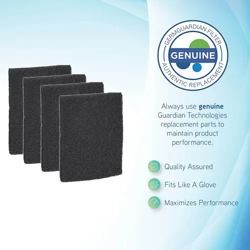 Vista 3 de GermGuardian Filter Q - Filtro purificador de aire de repuesto de alérgenos genuinos, paquete de 4 para purificador de aire modelos AP201 y AC225