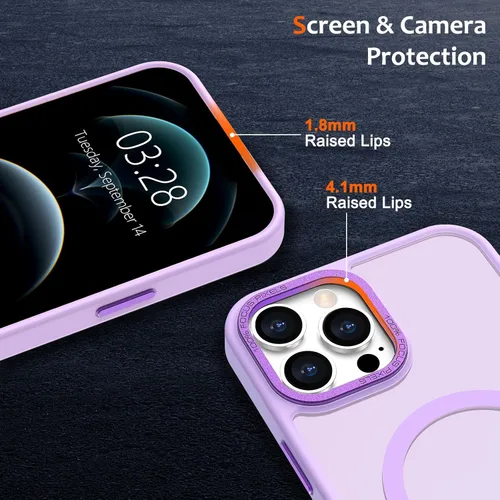 Vista 1028 de Anuck - Funda magnética para iPhone 11 compatible con MagSafe, carcasa trasera mate translúcida dura, borde de TPU, delgada, resistente a impactos