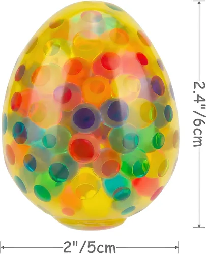 Vista 6 de Eavotoy Paquete de 12 huevos de Pascua para el estrés, bolas estrujables para rellenar cestas de Pascua, regalos de fiesta