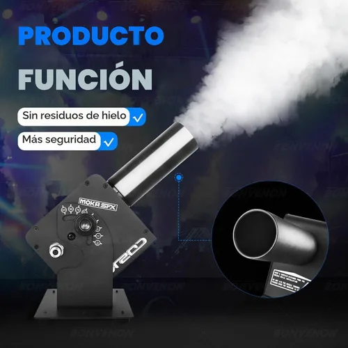 Vista 5 de MOKA SFX Máquina de chorro de CO2 Máquina de chorro de cañón de CO2 Control de potencia ajustable de ángulo de 110 ° para espectáculos de fiesta