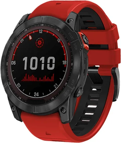 Vista 15 de Correa de reloj de 1.024 in para Garmin Fenix 7x Sapphire Solar Fenix 6x Pro Solar Fenix 5x 3 horas de liberación rápida de ajuste de silicona
