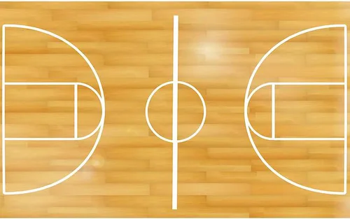 Vista 2 de CafePress Vinilo adhesivo de pared para cancha de baloncesto de 20 x 12 pulgadas, vinilo reutilizable