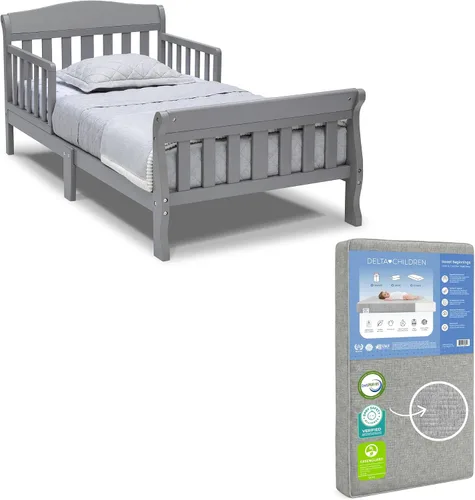 Vista 14 de Delta Children Canton Cama para Niños Pequeños, Certificado Greenguard Gold, Gris