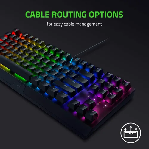 Vista 6 de Razer BlackWidow V3 Tenkeyless - Teclado mecánico para juegos Teclas mecánicas Razer - Iluminación RGB Chroma - Factor de forma compacto