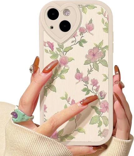 Vista 25 de Lovmooful Funda para iPhone 13 con diseño de oso lindo floral con lente de flor (Bear Flower)