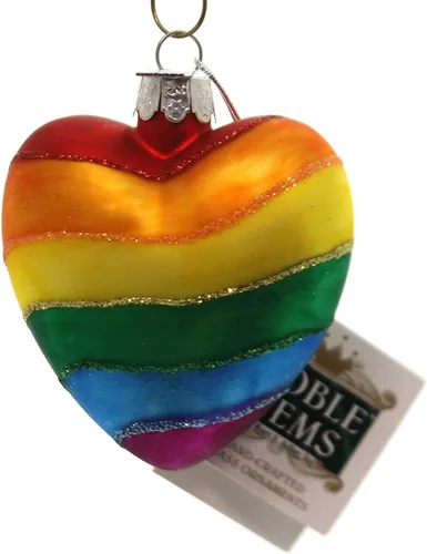 Vista 6 de Noble Gems™ Pride - Adorno de cristal de arco iris, Navidad