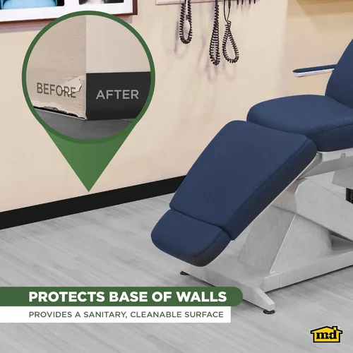 Vista 3 de M-D Building Products Base de pared de vinilo con parte trasera seca de 4 pulgadas x 60 pies, ribete de vinilo flexible con parte trasera seca