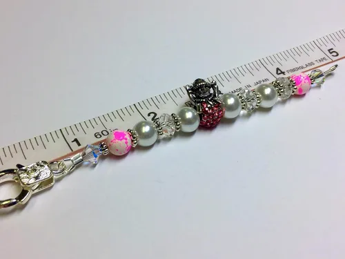 Vista 2 de Beaded Scissor Fob for Quilting, Lanyard with Tip Cover for Embroidery Shears, Quilters Accessory