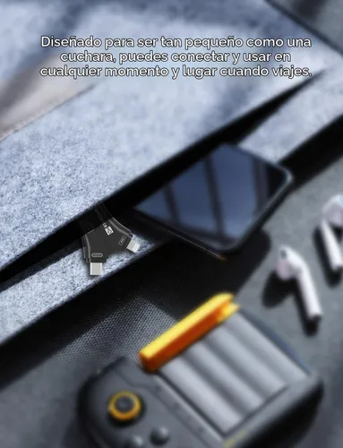 Vista 4 de Lector de tarjetas SD 4 en 1 para iPhone que lee ambas memorias SD TF simultáneamente, para cámara de sendero/visor de cámara de juego de caza